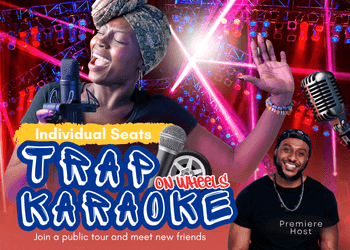 Trap Karaoke event with vibrant stage lights.