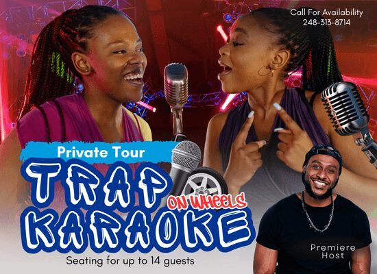 Private trap karaoke party on wheels